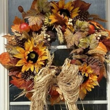 Harvest door wreath