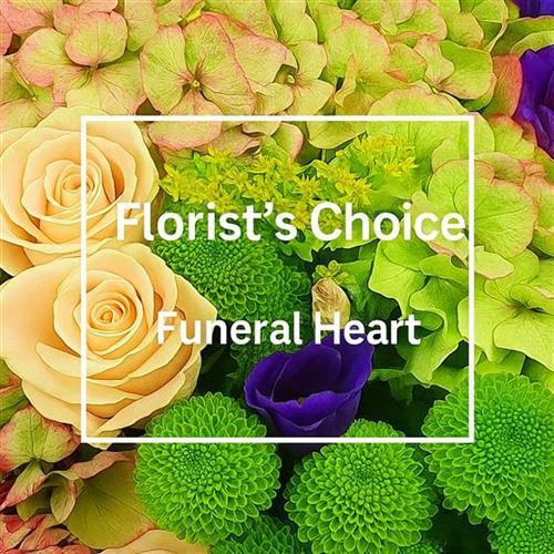 Florist Choice Funeral Heart Arrangement