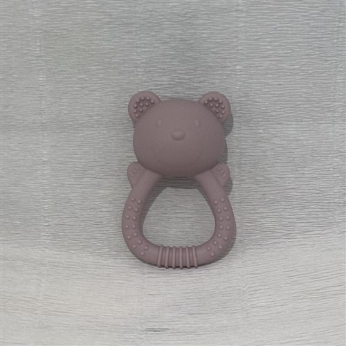Pink Silicone baby teether