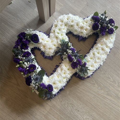 Deep purple double heart 