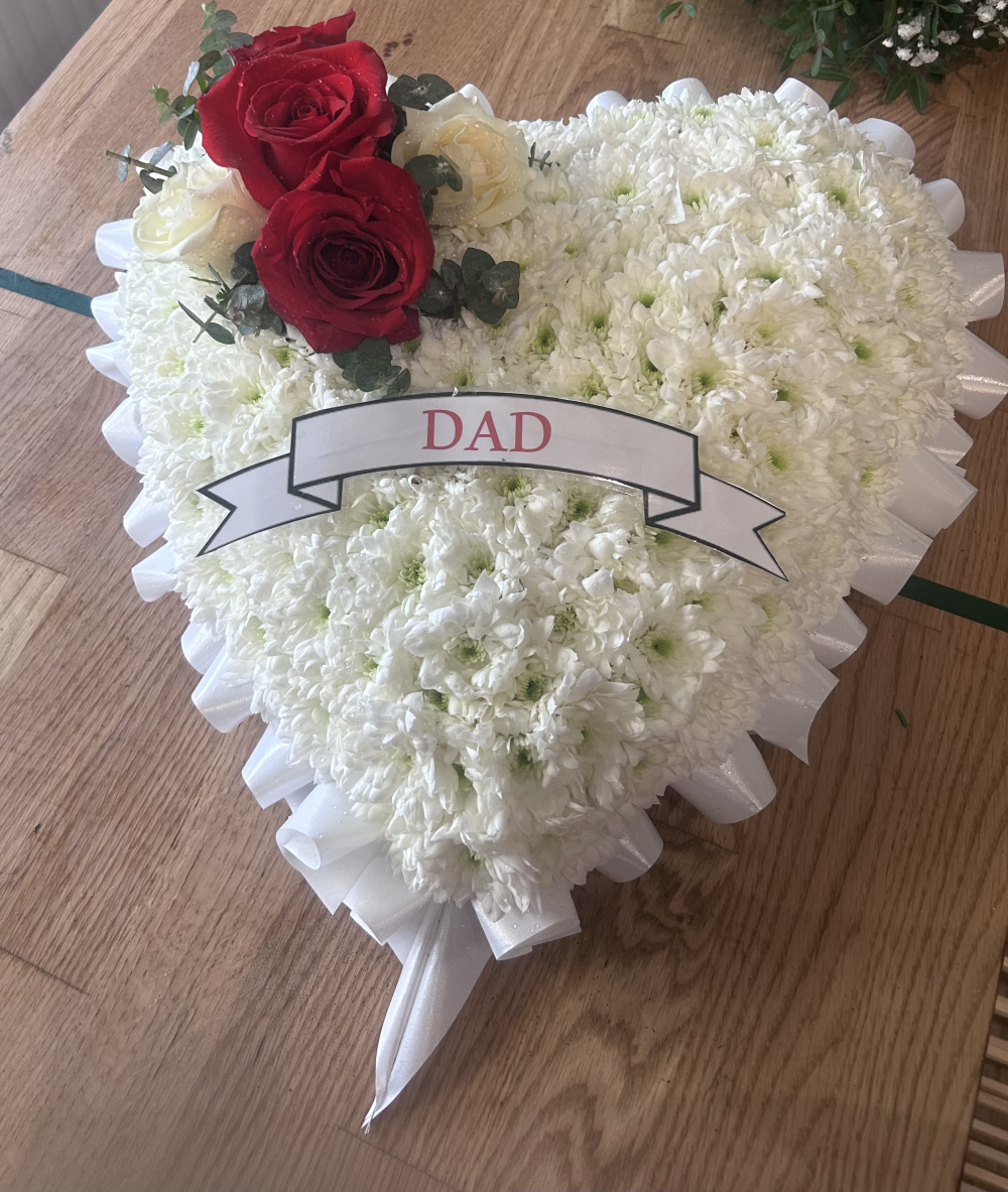 heart funeral tribute